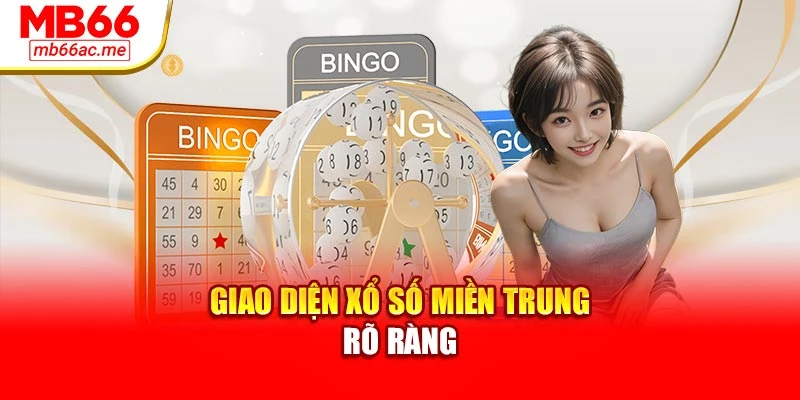 Giao diện xổ số miền trung rõ ràng