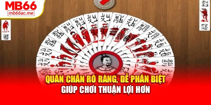 Quân chắn rõ ràng, dễ phân biệt giúp chơi thuận lợi hơn
